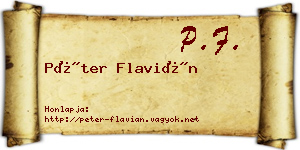 Péter Flavián névjegykártya